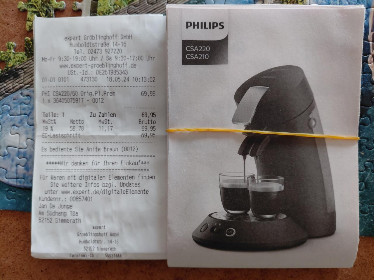 Prima Senseo Koffiezetapparaat. Slechts 2 jaar oud!!