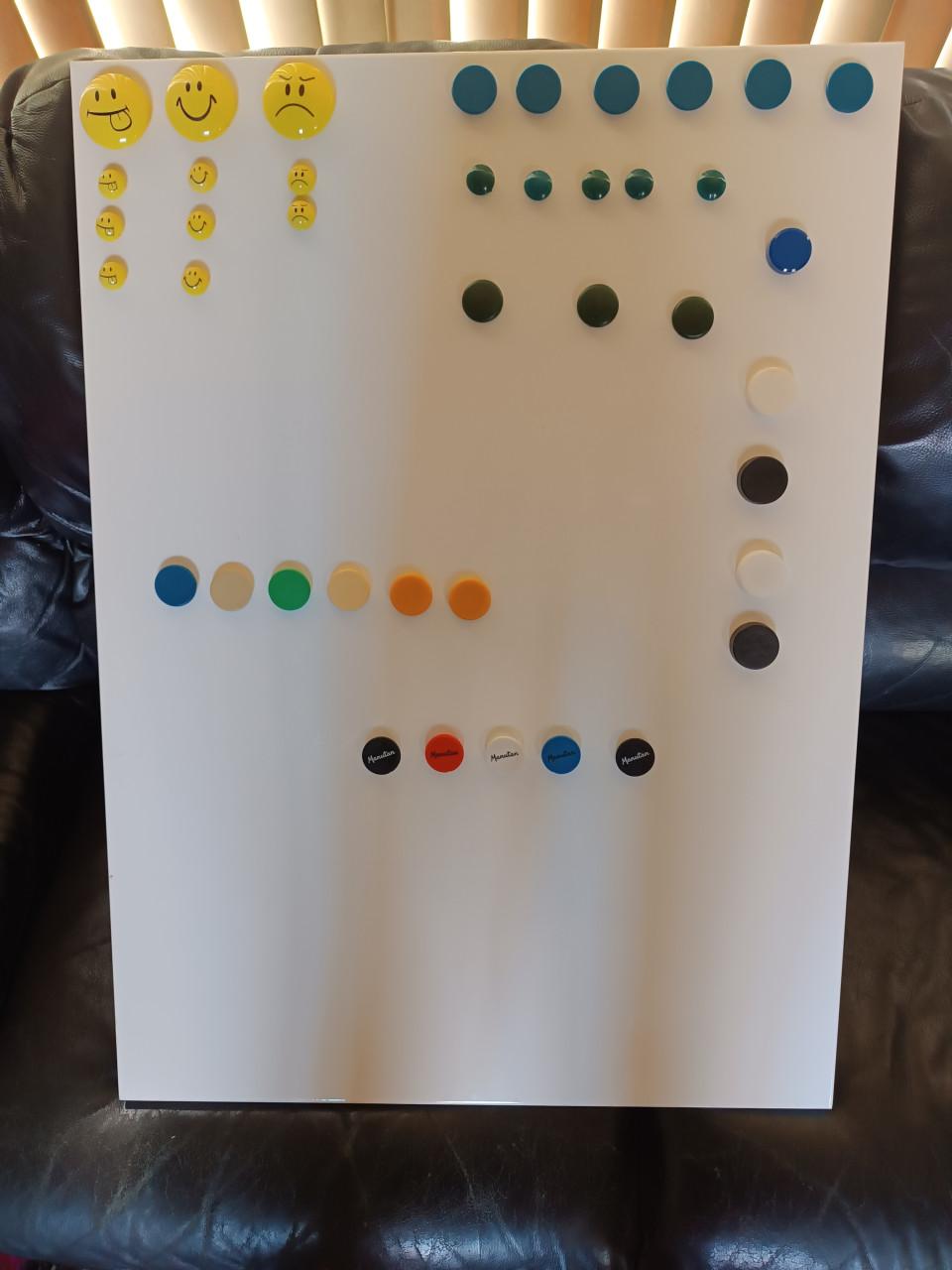Magneetbord met magneten