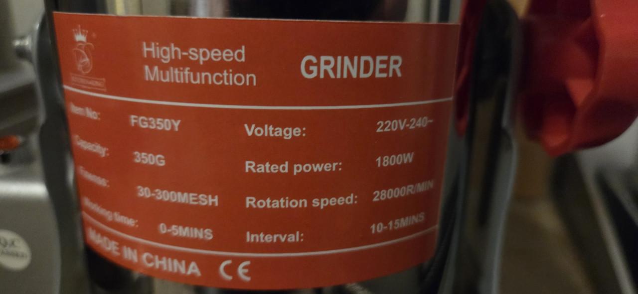 Grinder/molen voor graan, kruiden, koffie etc