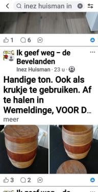 Gratis bijzettafektje/ opberger