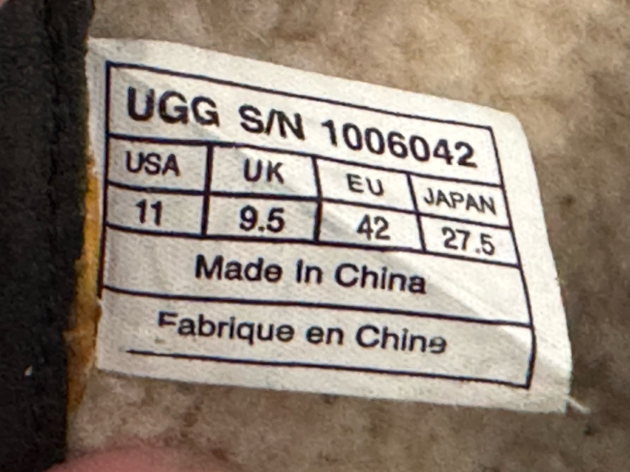 Zwarte, warme suède vachtlaarzen van UGG in maat 42