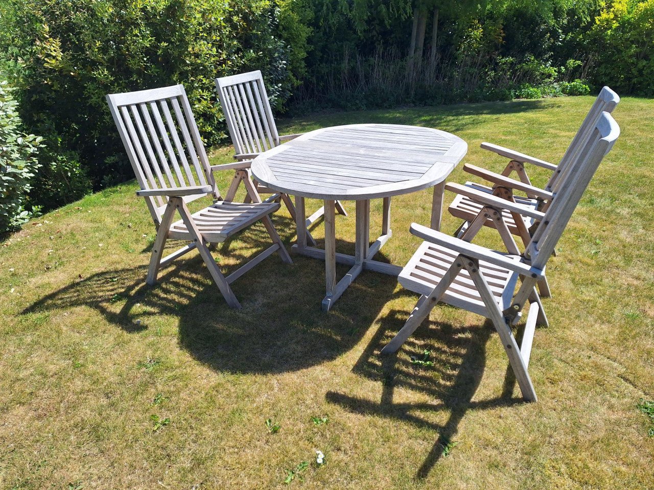 Hardhouten (teak) tuinset