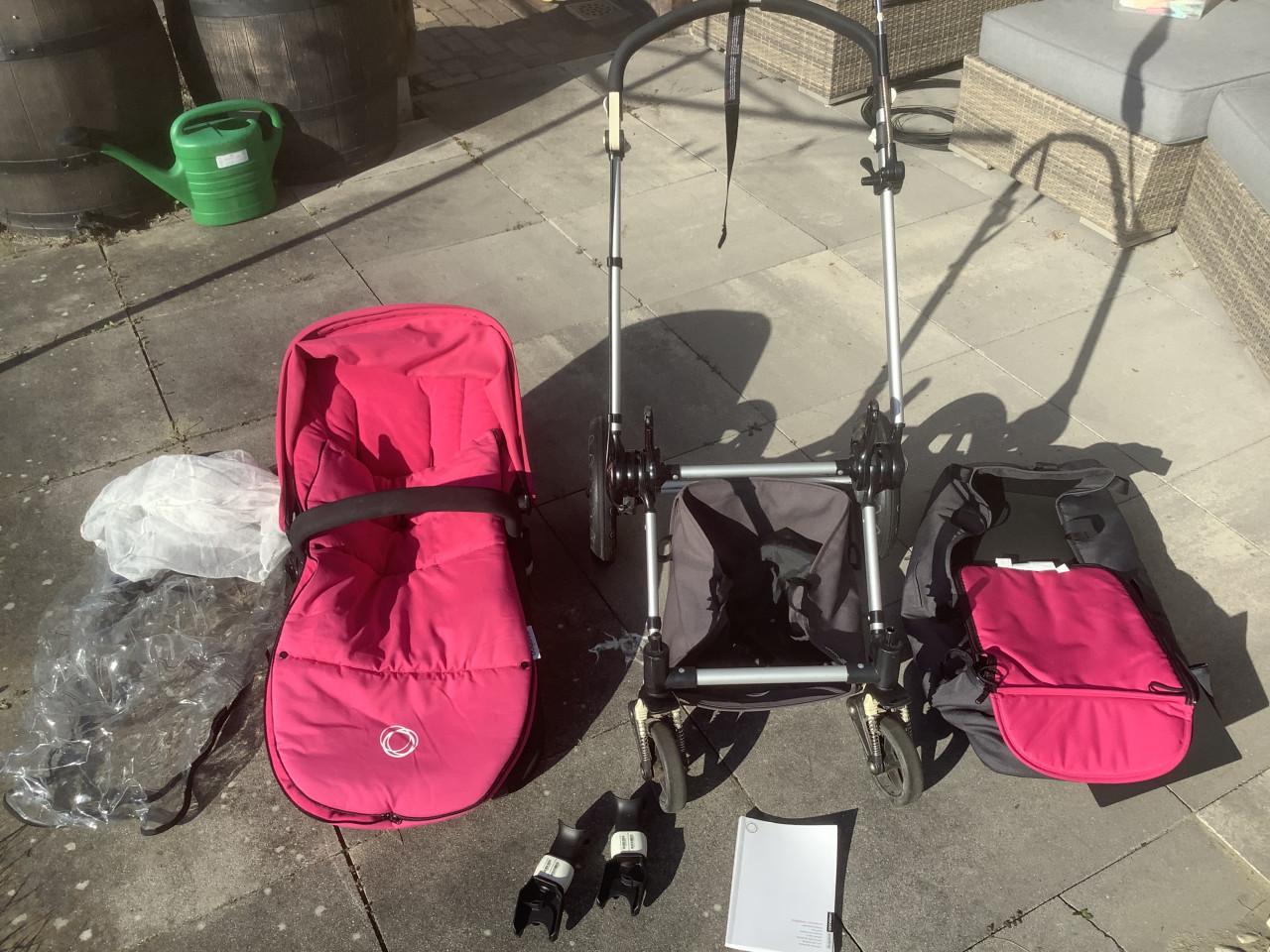 Bugaboo Cameleon Combiwagen - roze/zwart