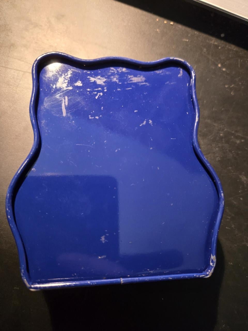 Vintage contourblik in de vorm van een teddybeer  Metal Arts Afm. 10x9x3.5
