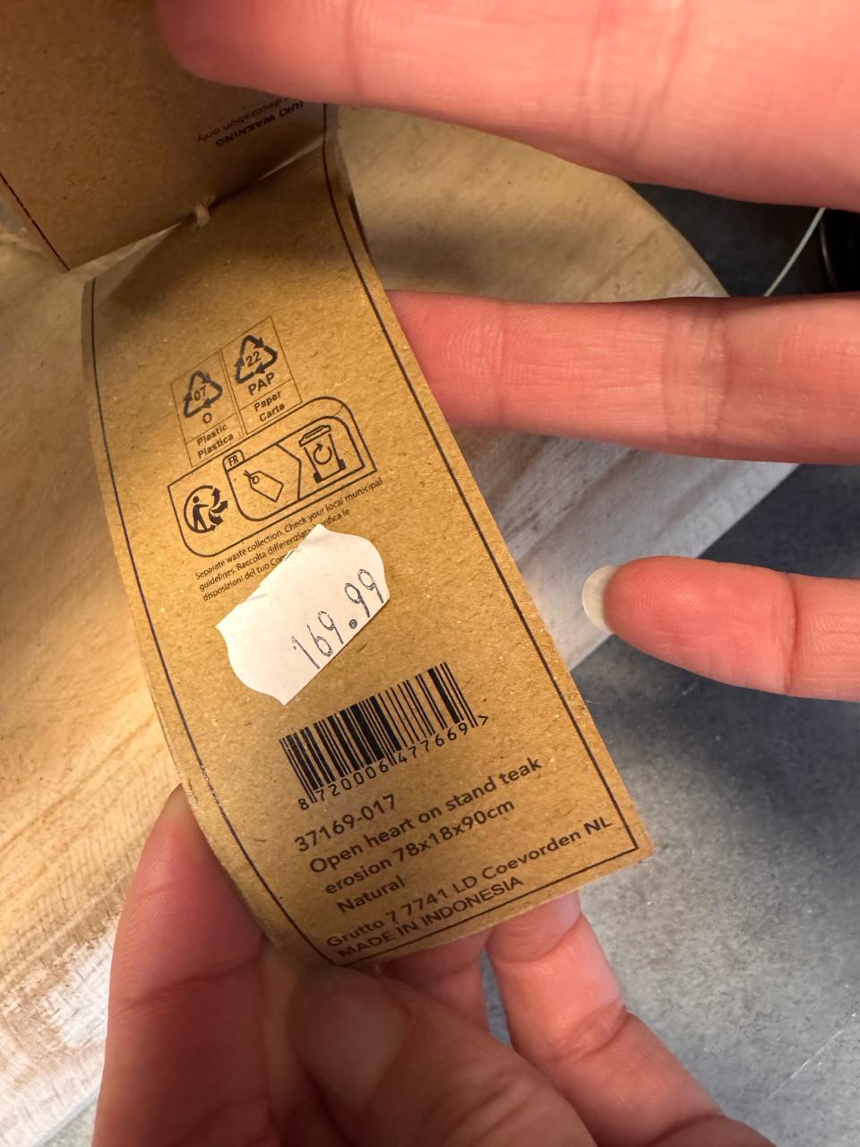 Houten hart decoratie groot 2 stuks