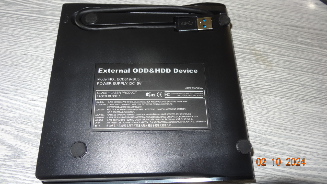 NIEUW CD/DVD-RW external brander Externe CD/DVD-RW brander, USB 3
