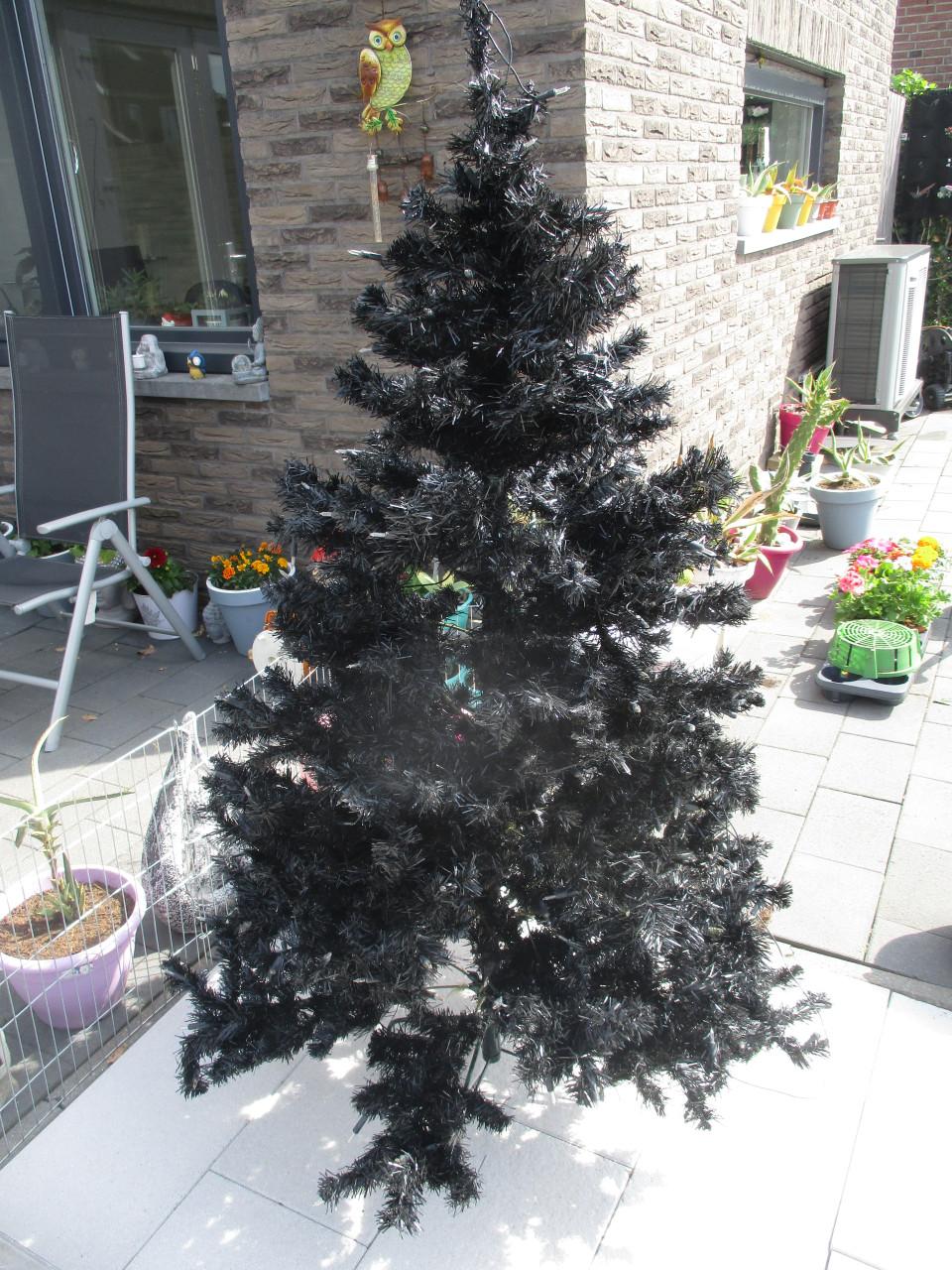 Kunst kerstboom zwart 1.80 m