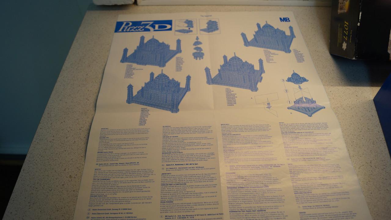 MB Puzz3D van de Taj Mahal 1077 stukjes