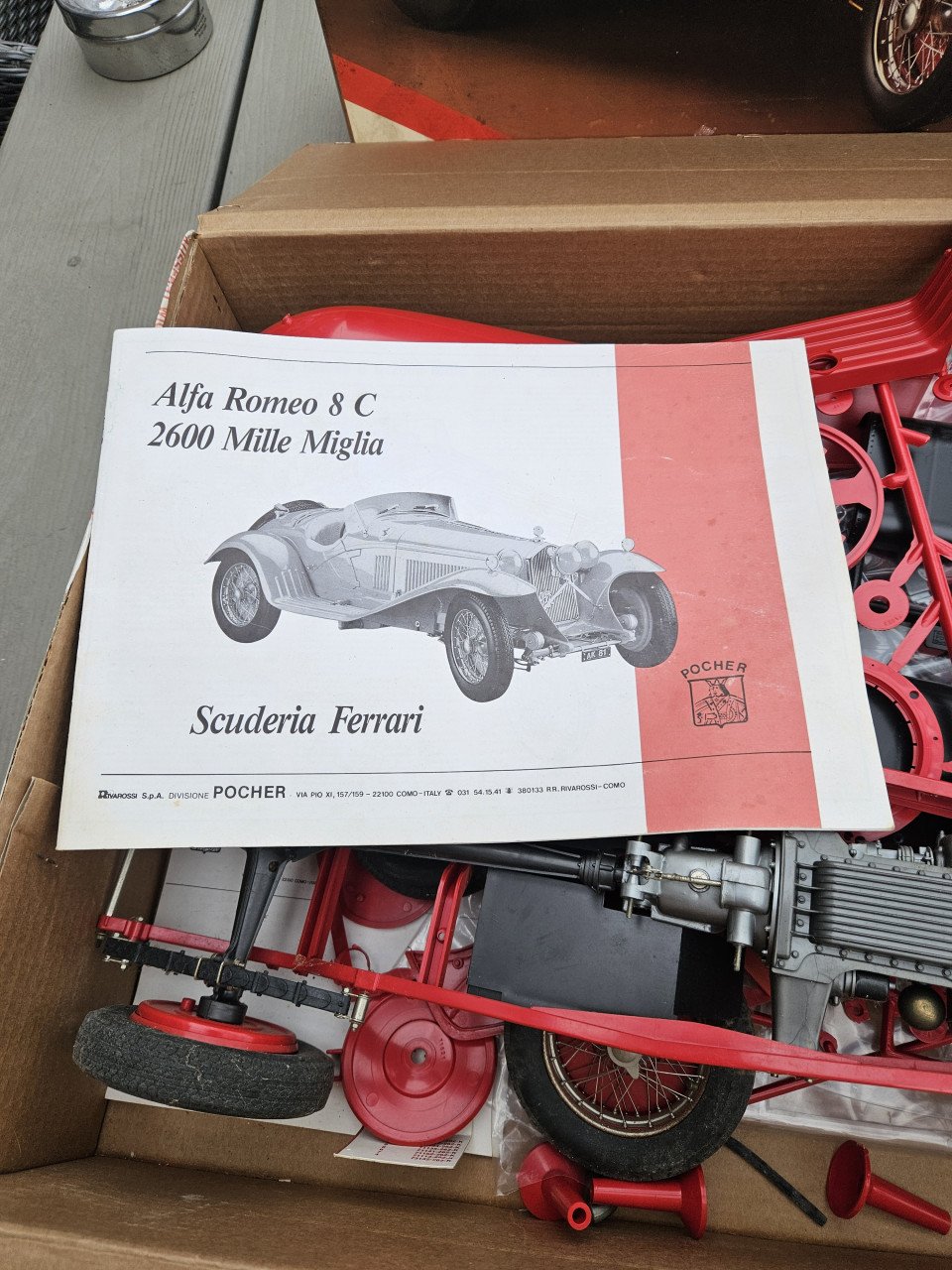 Prachtige grote rare Alfa Romeo 8C 2600 scuderia ferrari bouwdoos...