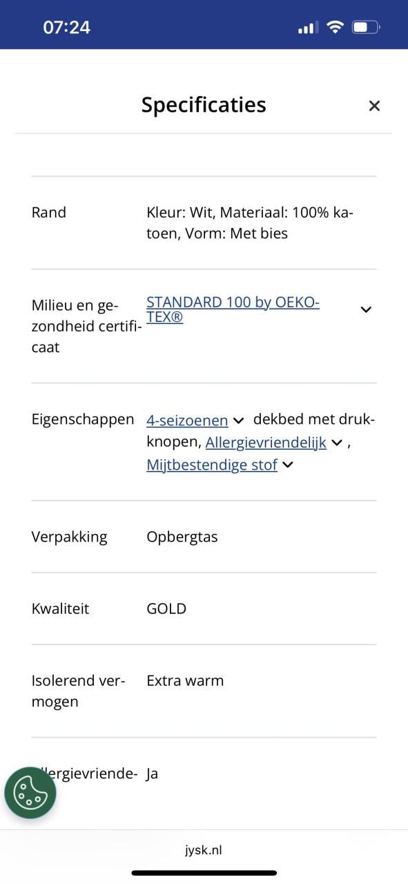 4 seizoenen dekbedden nieuw