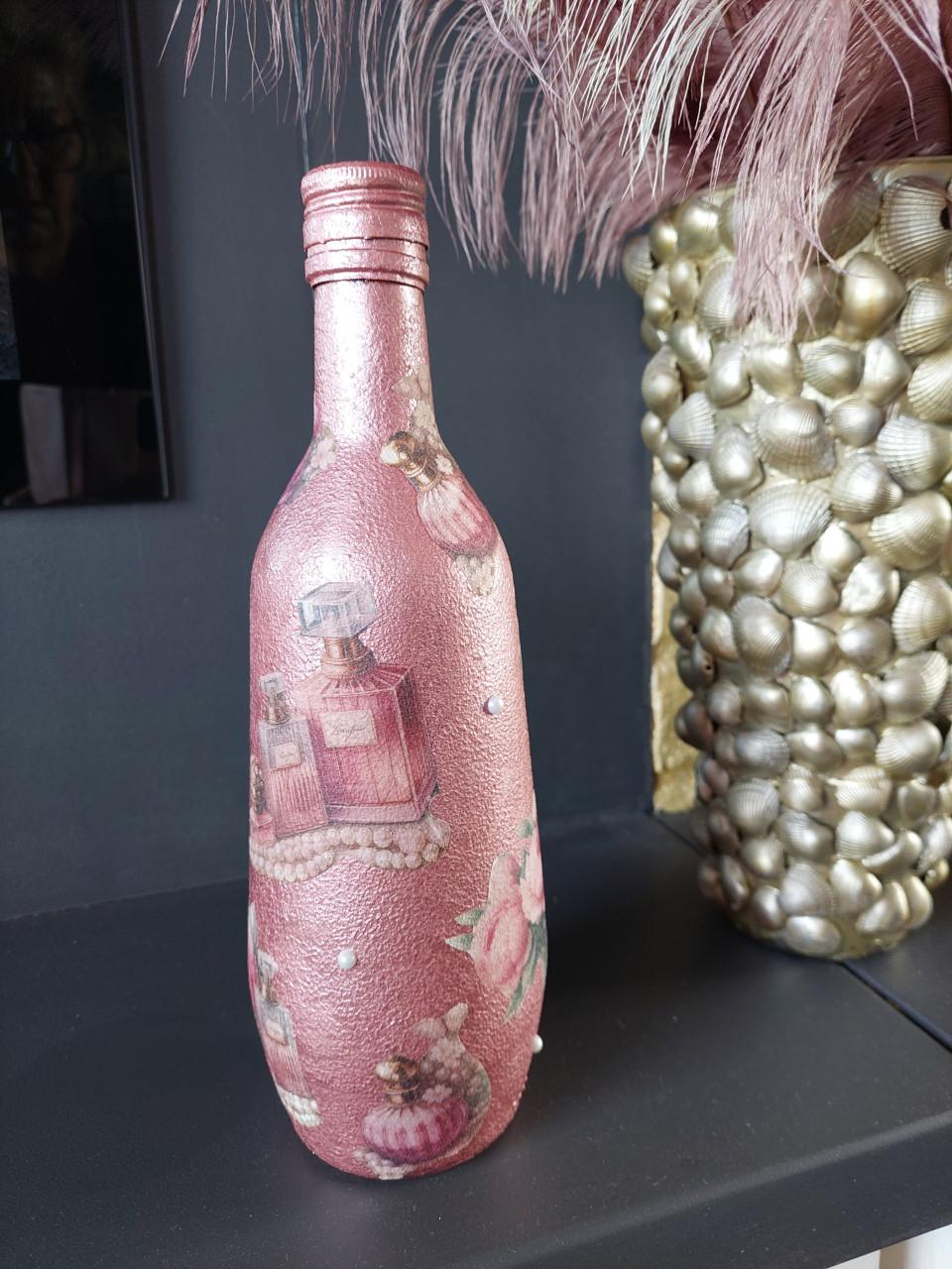 Nw Decoupage sier fles