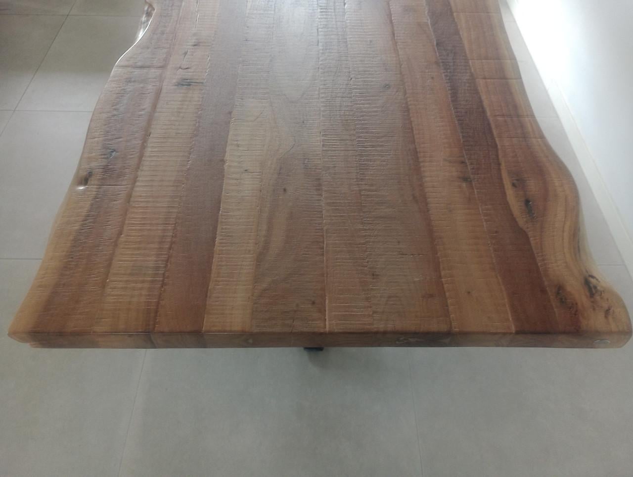 Boomstam eettafel massief hout 240x95/100