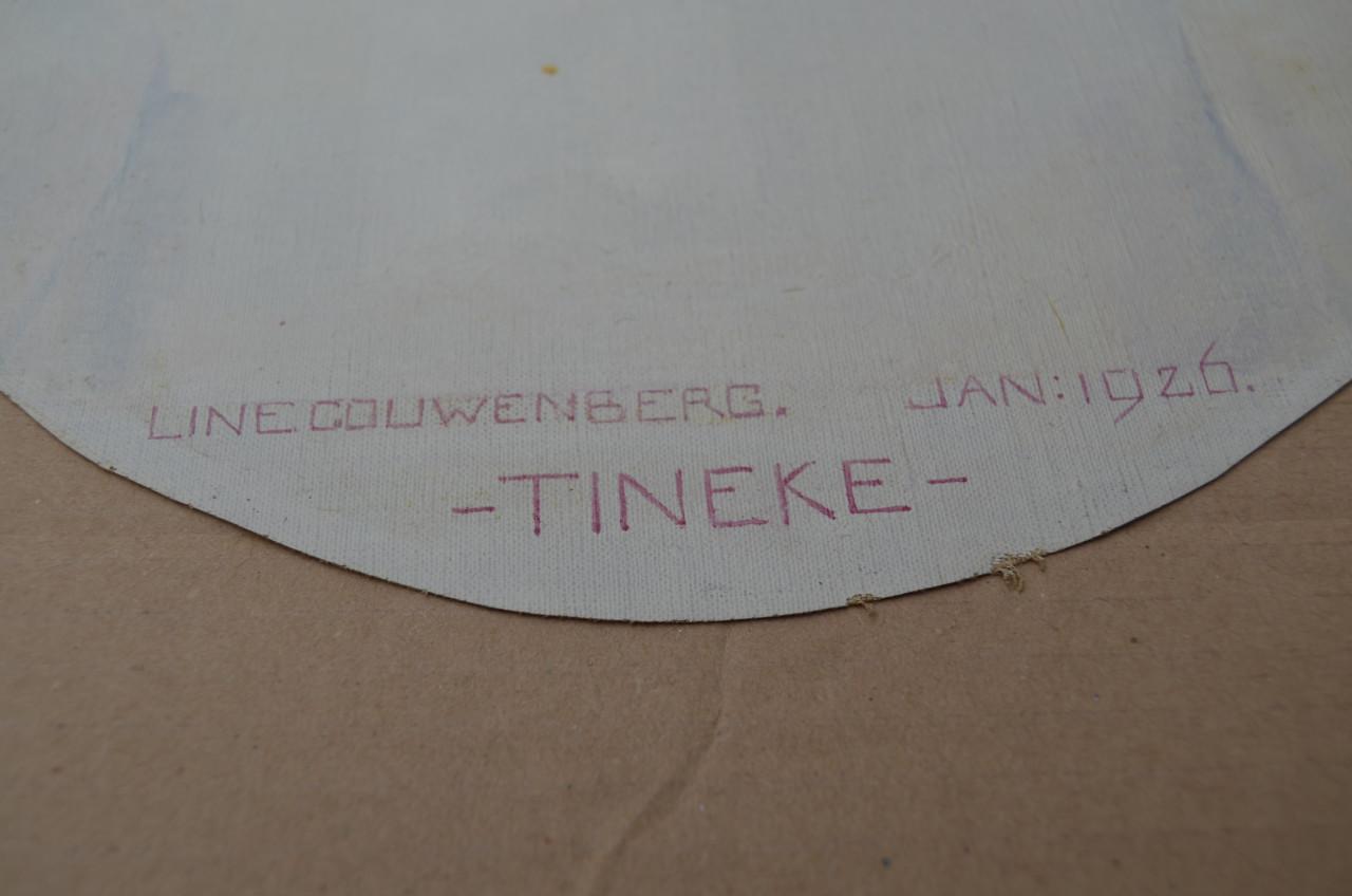 Aaaah wat lief! Tineke!! Olieverf op doek.