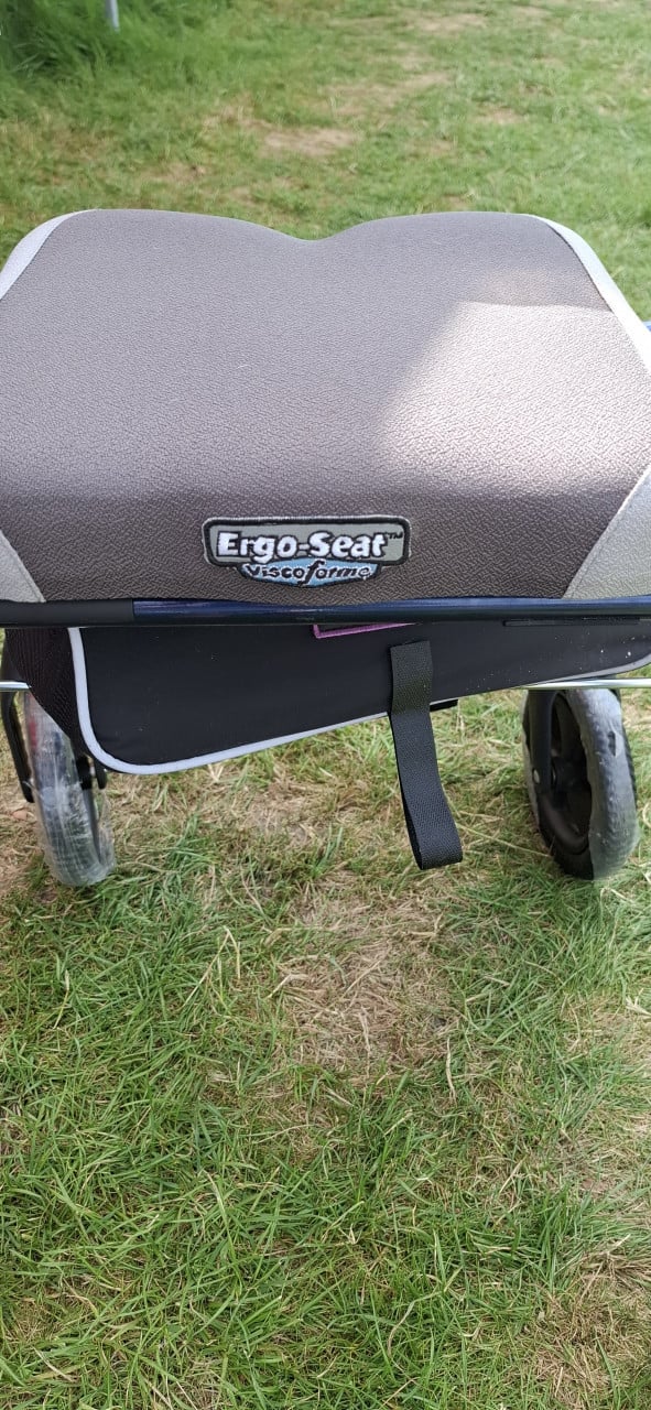 Rollator blauw, ergo seat