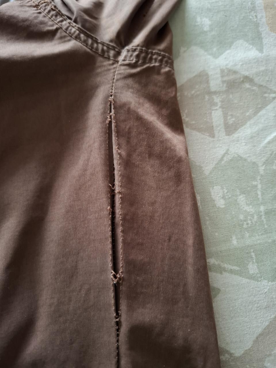 Didi broek met extra zakken en strikdetails. Bruin. Maat 44. Gedragen.