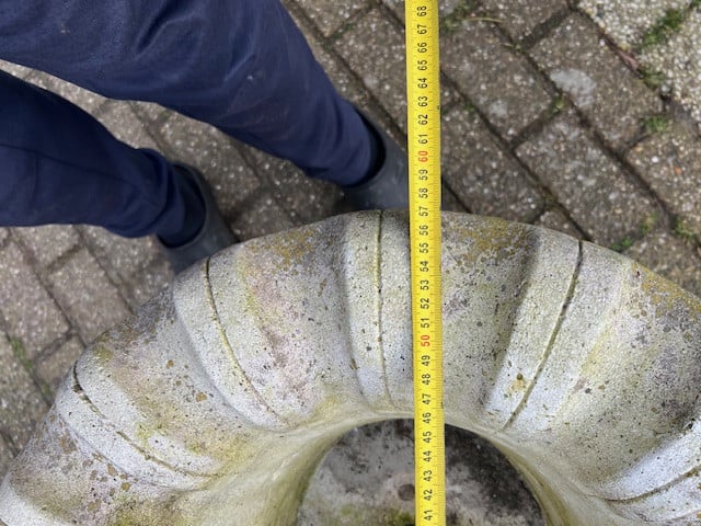 Brocante Betonnen Tuinvaas / bloempot
