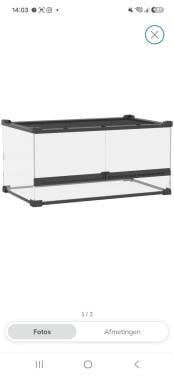 Nieuw‼️Pawhut terrarium 50Lx30Bx25H