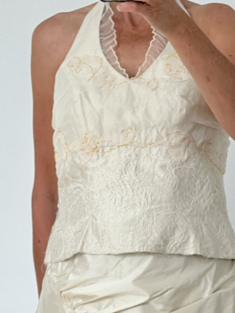 Bruidsjurk Linea Raffaelli maat 40 creme