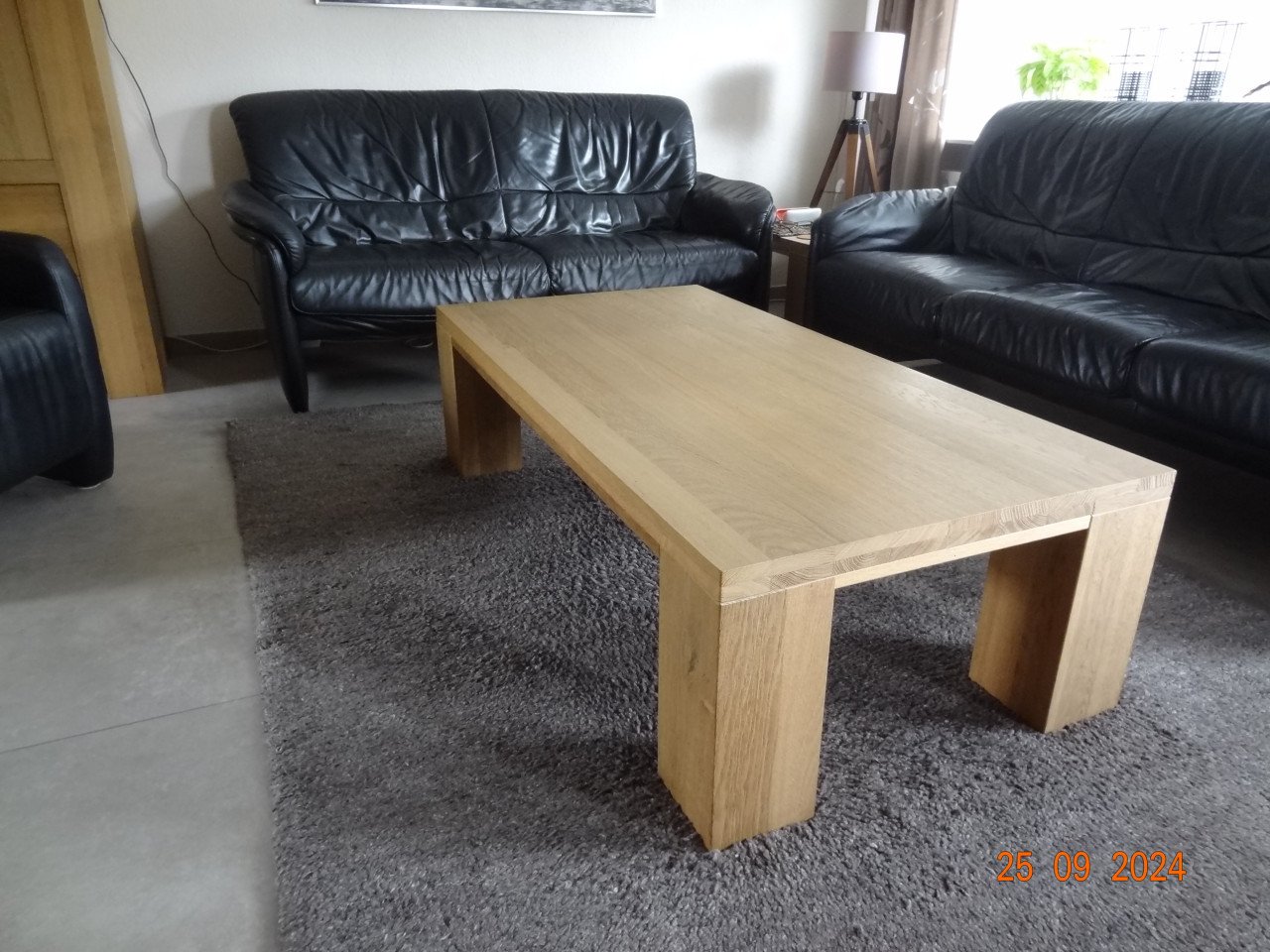 Salon tafel, rechthoekig, eiken