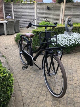 Prachtige cortina meisjesfiets 26 inch matzwart
