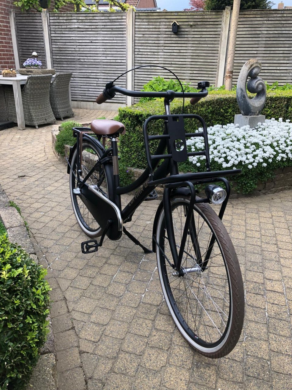 Prachtige cortina meisjesfiets 26 inch matzwart
