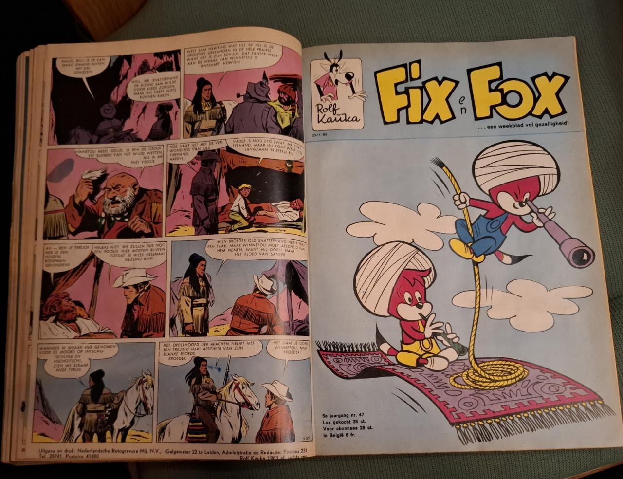 Los stripweekblad Fix & Fox halve jaargang 1963, ingebonden