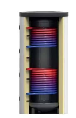 Te koop 800 Liter buffervat met 2 wisselaars