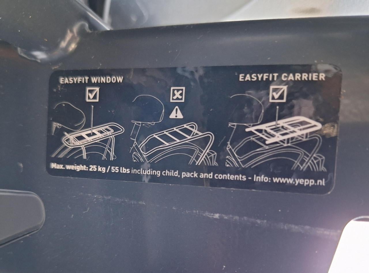 Fietsstoeltje Yepp Maxi Easyfit (nieuw € 120,00)