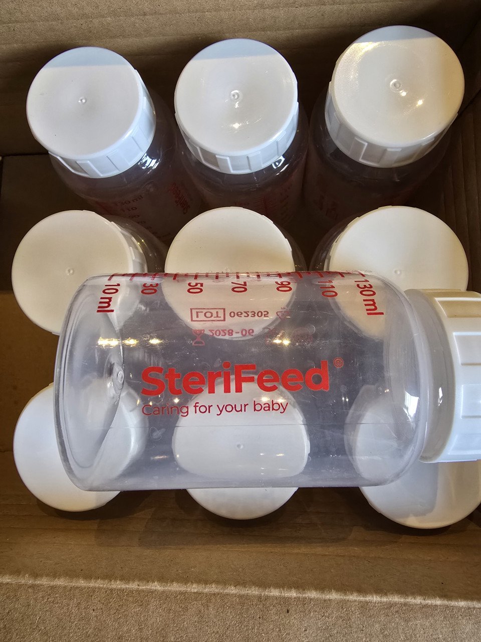 10 moedermelk bewaarflesjes