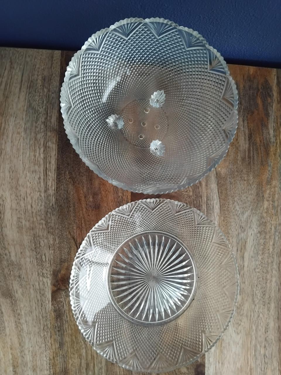 VERKOCHT! Antiek Fruittest / Waaierglas