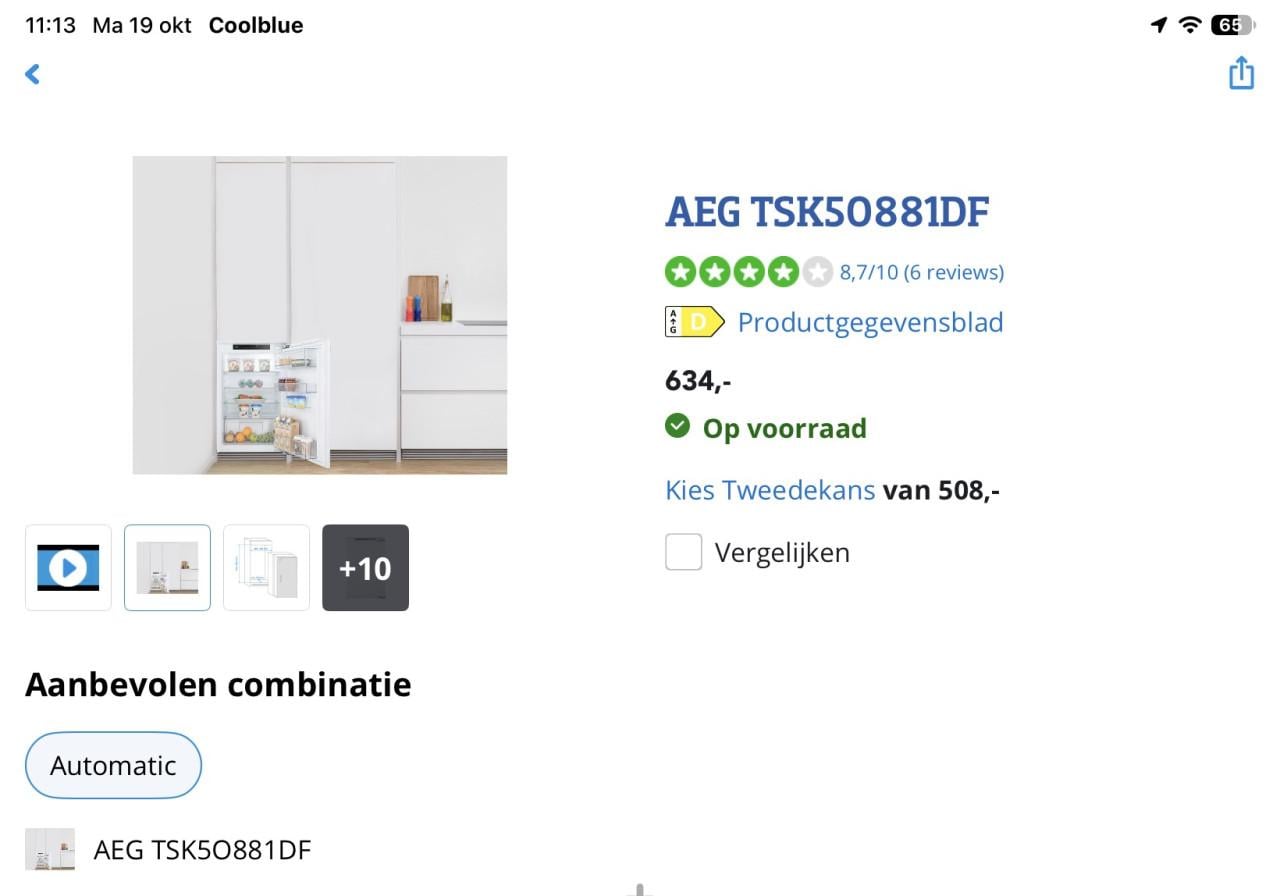 Koelkast en Vaatwasser