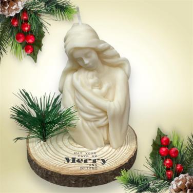 Maria met kind kaars set