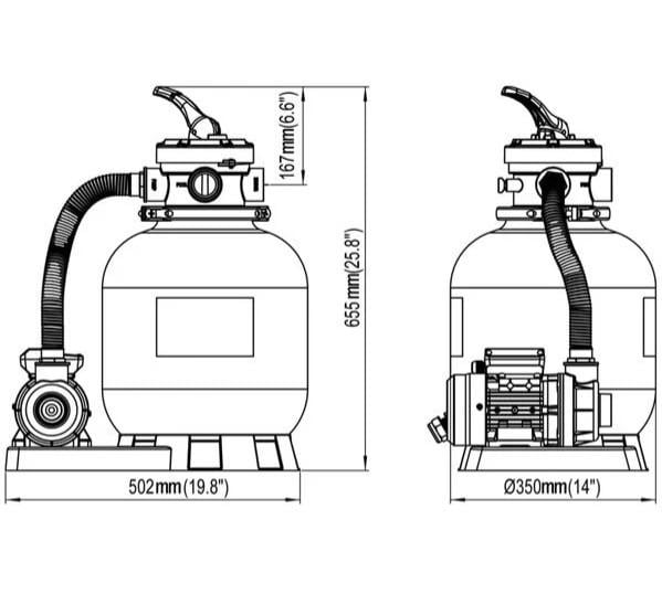 Zandfilterpomp 600W 17000L/u