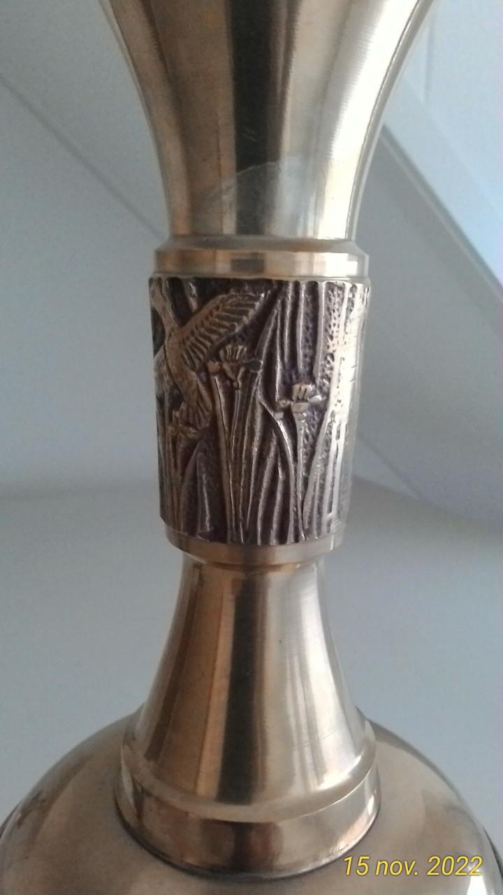 3 koperen vintage tafellampen