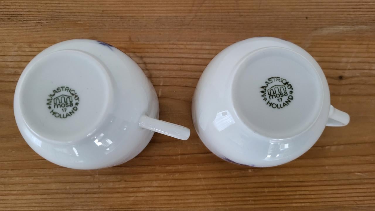 Set van 2 kop en schotels (Mosa Maastricht - Douwe Egberts)