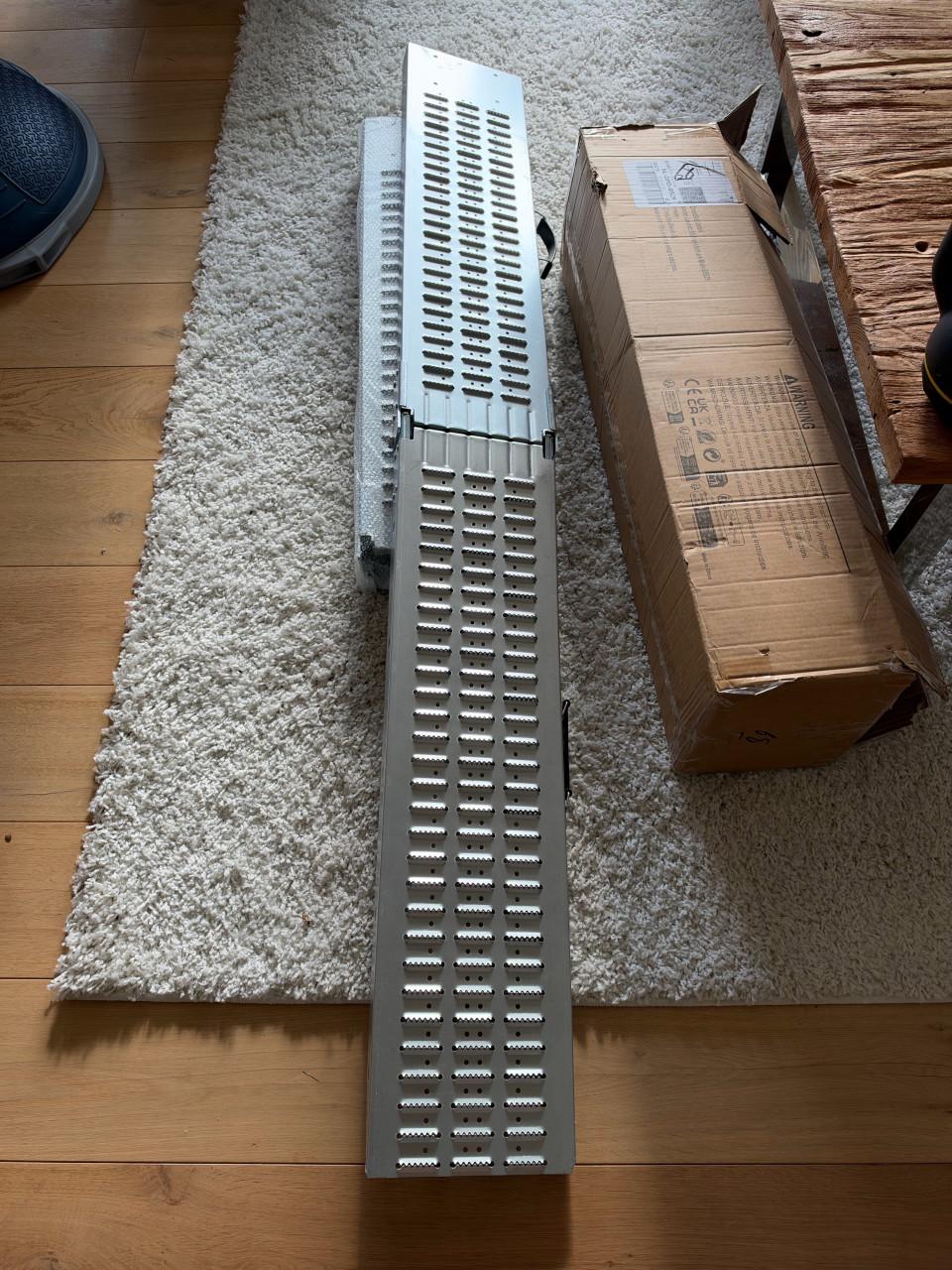 Opvouwbare aluminium oprijplaat - Nieuw in doos