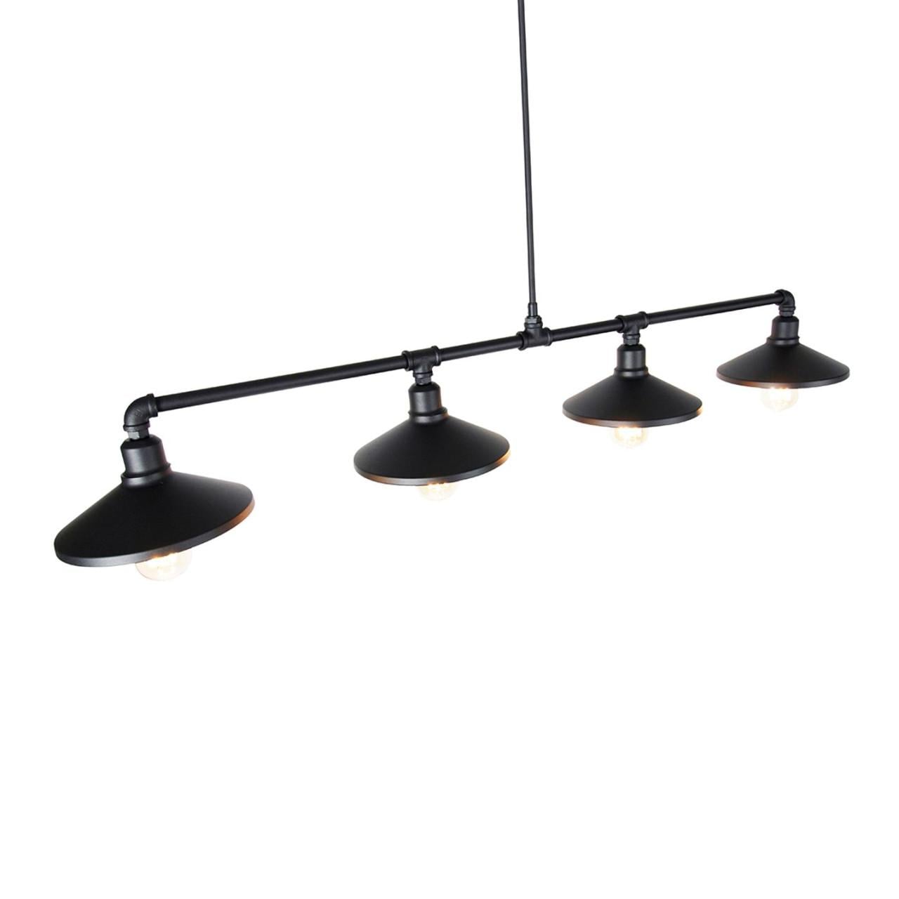 Hanglamp zwart 4-lichts