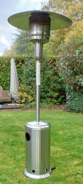 Terrasverwarming zgan, één keer gebruikt.