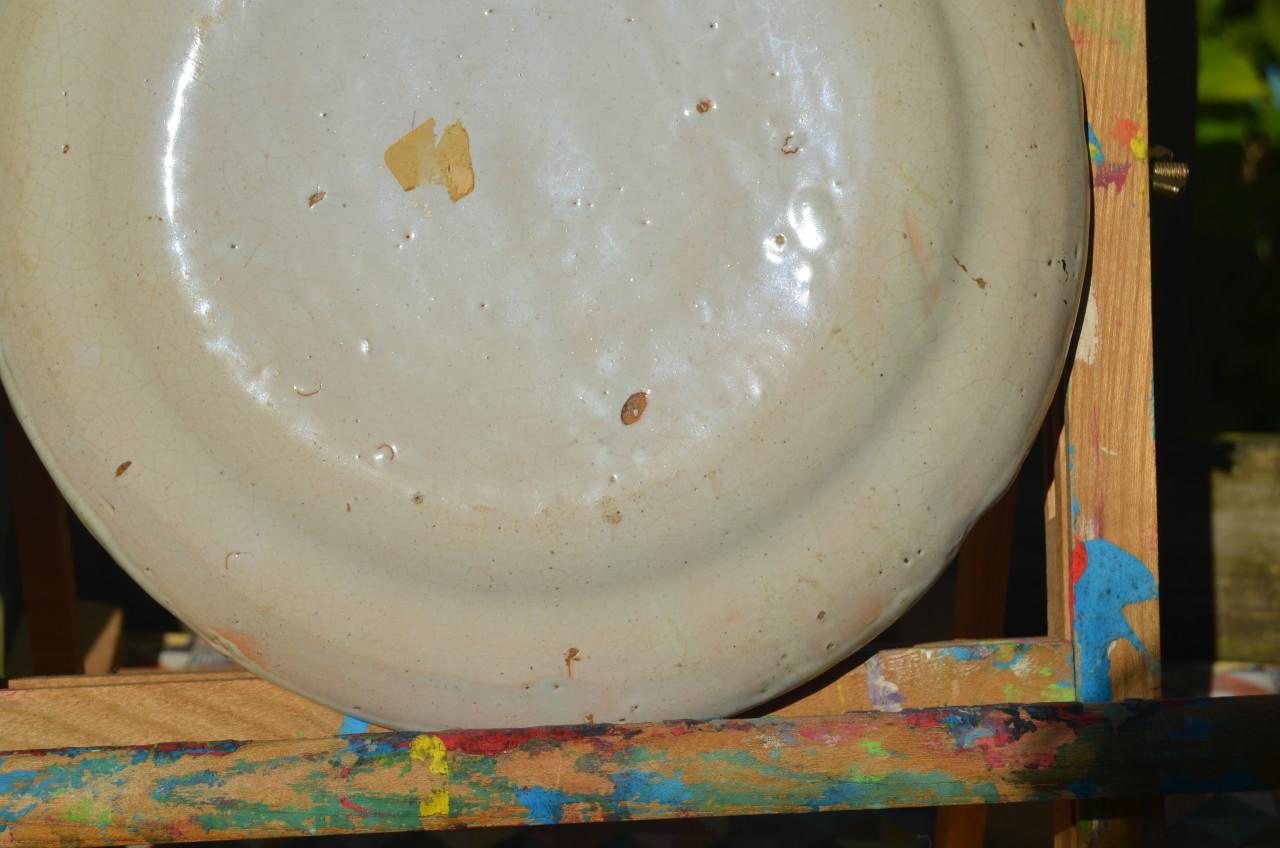 Div. aardewerk borden floraal decor op 1 na, 19e/20e eeuw (1)