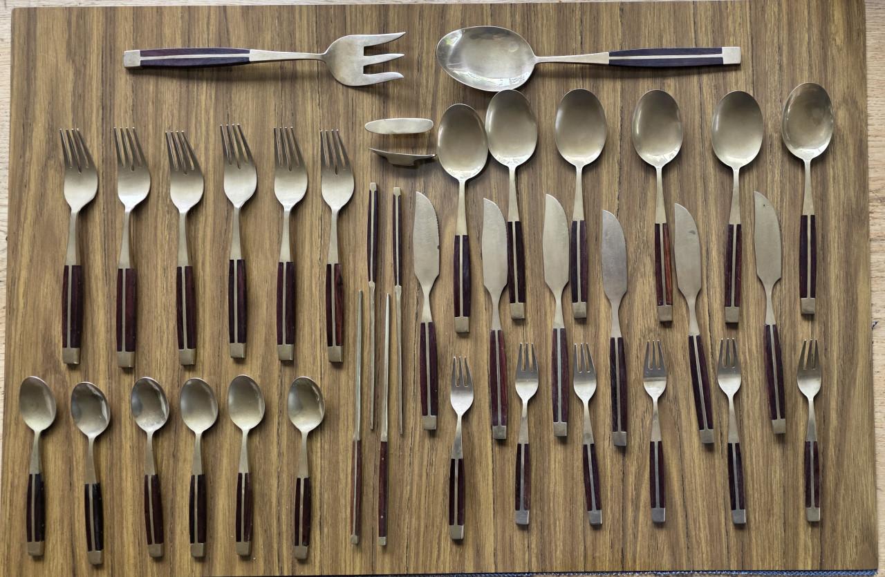 Handgemaakt Bronzen Bestek 36 delig Thailand