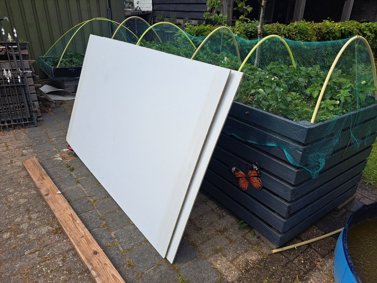 Spaanplaat platen.