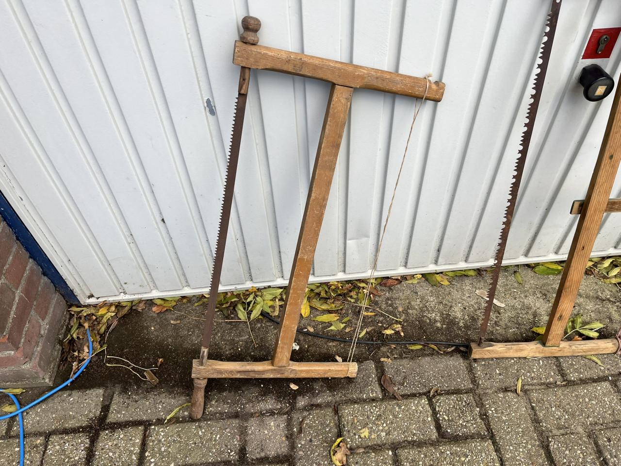 Spanzaag - trekzaag antiek