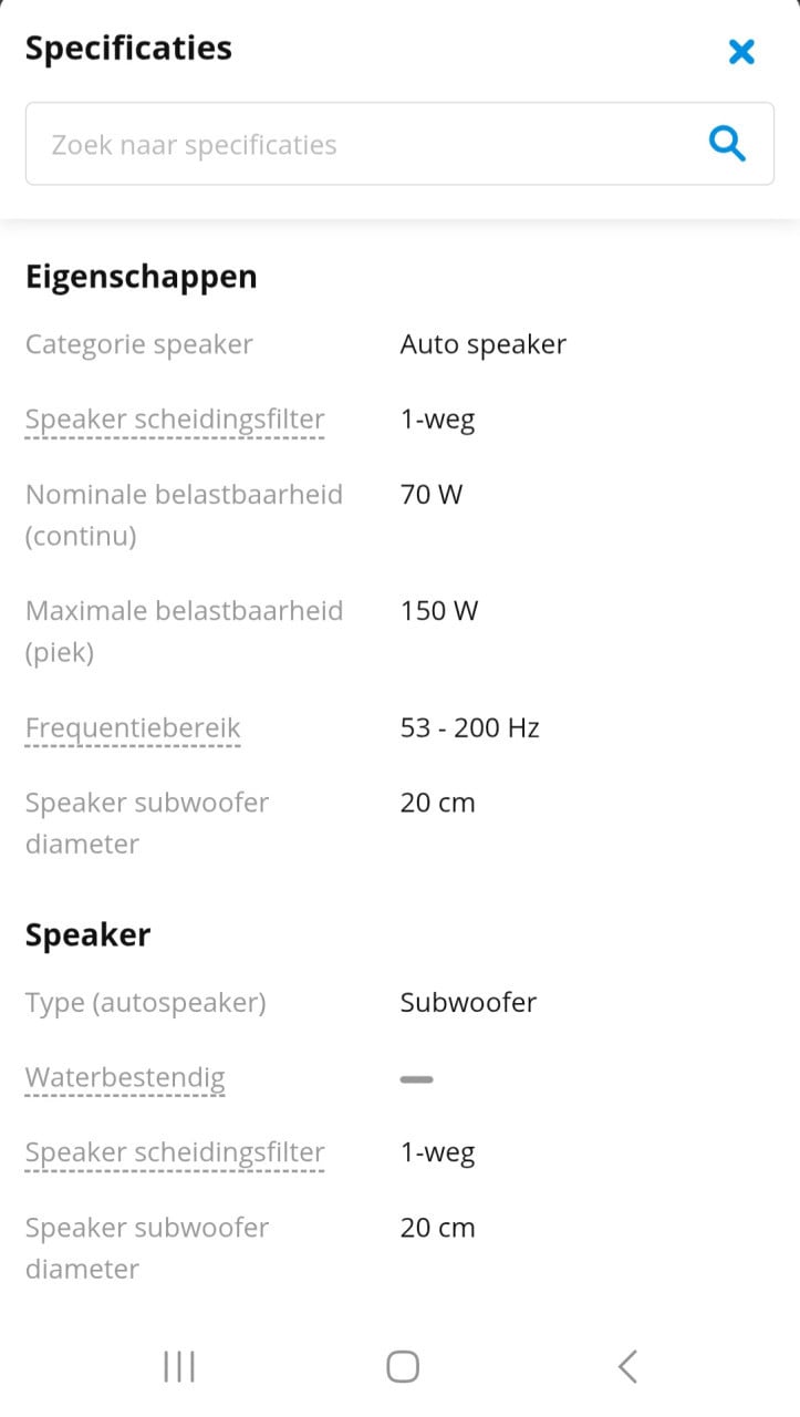 Mooi Pioneer subwoofer