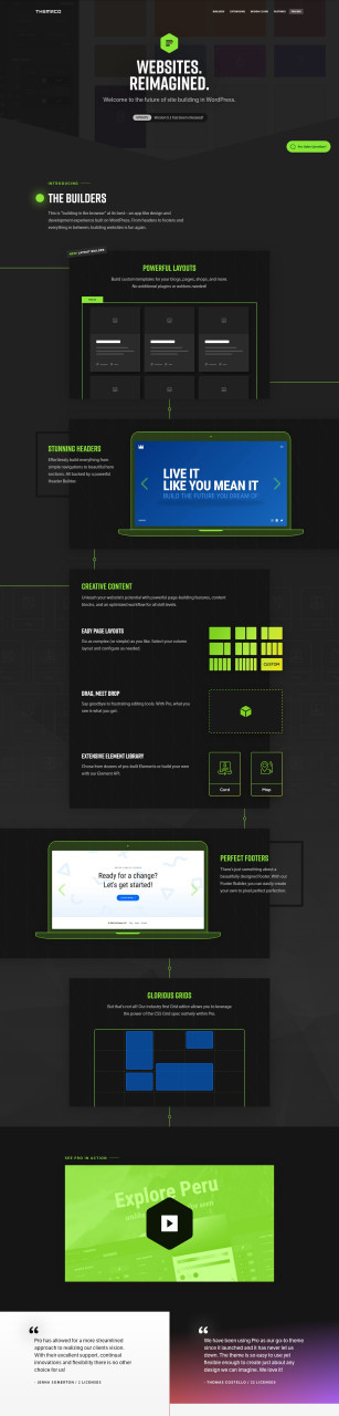 WordPress page builder / thema / pagina bouwer - website - Pro Themeco