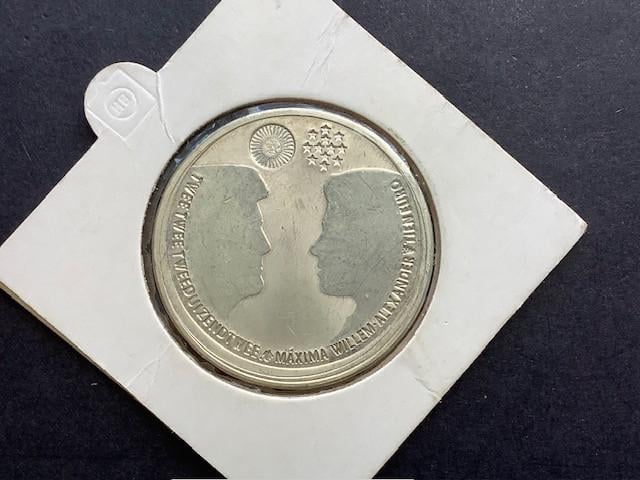Beatrix, 10 euro 2002 “Huwelijksmunt”, zilver.