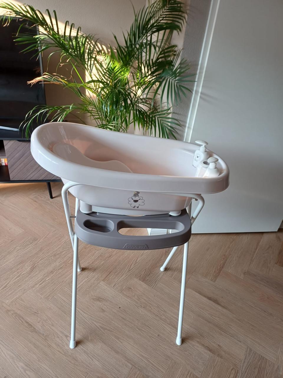 Bébé-Jou Click Thermobad Tiny Sheep + Badstandaard + Badzitje — €35