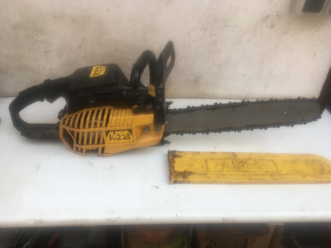 Motorzaag/ kettingzaag alpina prof 45 zaagblad 40 cm goede zaagkett