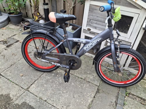 Kinderfiets grijs 18 inch
