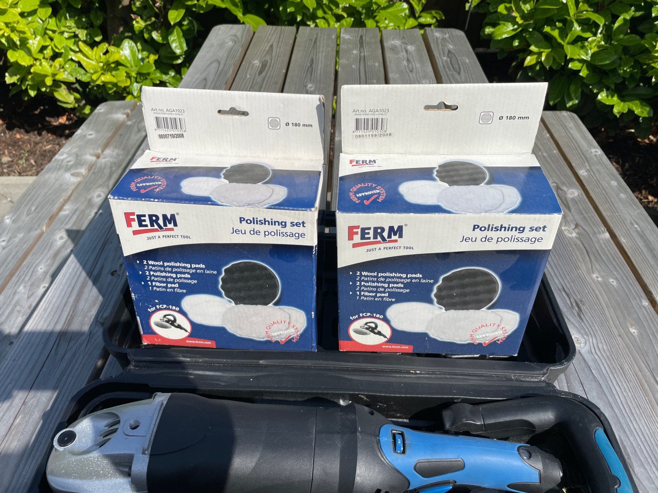 Ferm poetsmachine met polishing set