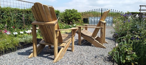 Mooie Pauwstoelen van Farmwood, compleet met kussens aangeboden.